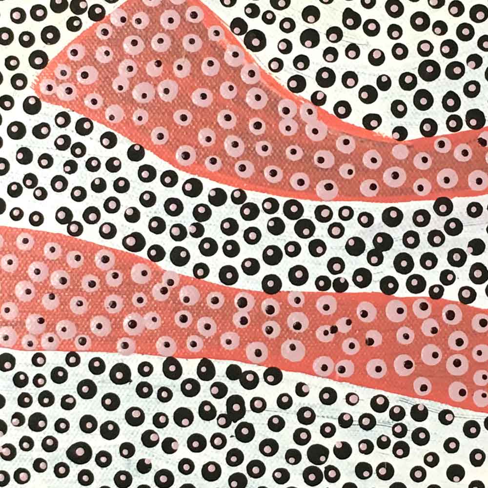 Ngkwerlp (Wild Tobacco) by Violet Payne by Violet Payne Ngale, 30cm x 30cm. Australian Aboriginal Art.