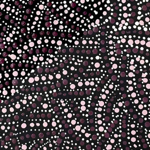 Arwengerrp (Bush Turkey) by Rosie Pwerle by Rosie Pwerle, 30cm x 30cm. Australian Aboriginal Art.