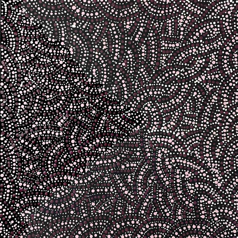 Arwengerrp (Bush Turkey) by Rosie Pwerle by Rosie Pwerle, 30cm x 30cm. Australian Aboriginal Art.