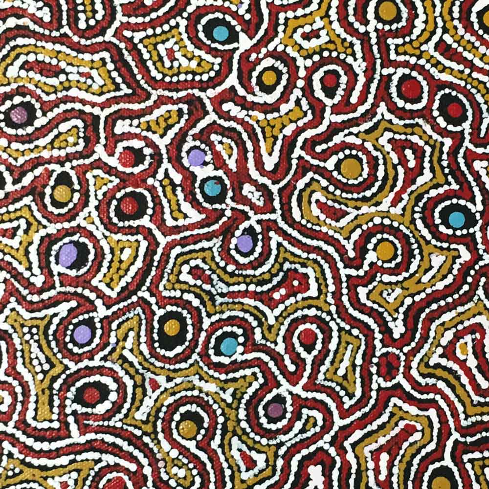 Honey Ant Dreaming by Julie Pengarte-by-Julie Pengarte-30cm x 30cm-at-Utopia-Lane-Gallery #AboriginalArt #Julie Pengarte