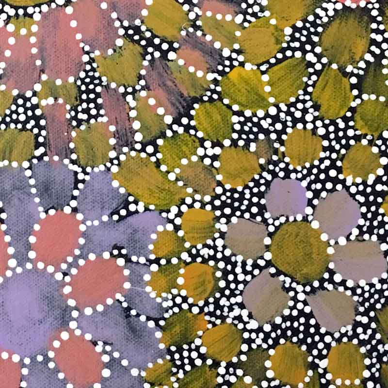 Alhepalh by Hazel Morton Kngwarreye by Hazel Morton Kngwarrey, 30cm x 30cm. Australian Aboriginal Art.