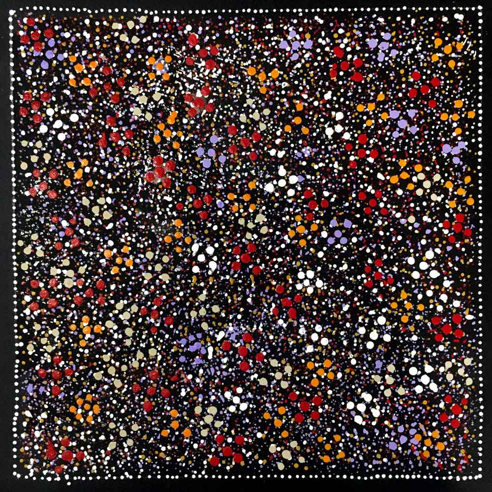 Country by May Lewis by May Lewis, 30cm x 30cm. Australian Aboriginal Art.