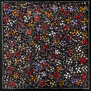 Country by May Lewis by May Lewis, 30cm x 30cm. Australian Aboriginal Art.