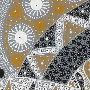 Alpar Seed, Bush Plum & Mulga Seed by Alvira Bird NEW by Alvira Bird Mpetyane, 30cm x 30cm. Australian Aboriginal Art.