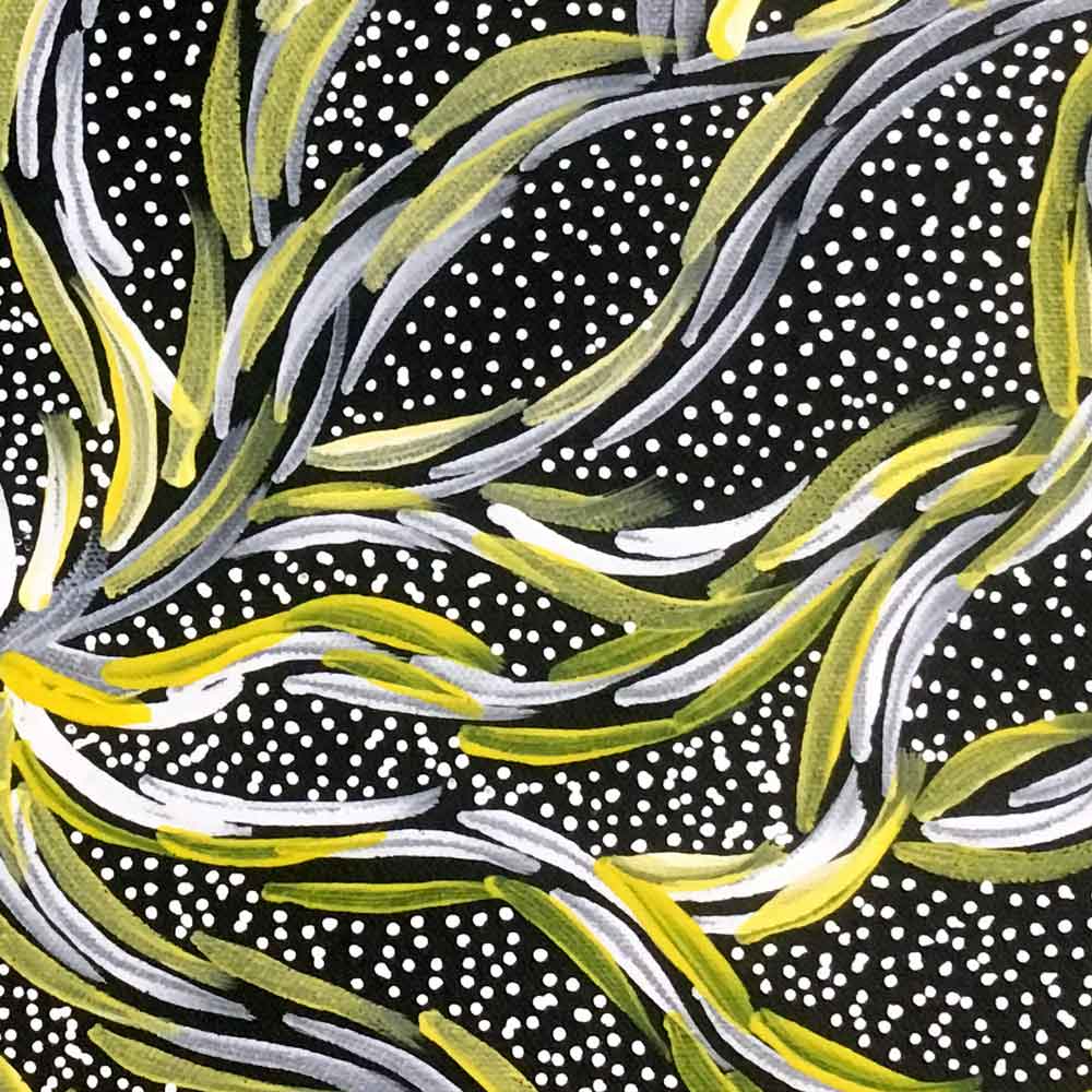 Bush Seed by Pansy McLeod by Pansy McLeod, 30cm x 30cm. Australian Aboriginal Art.