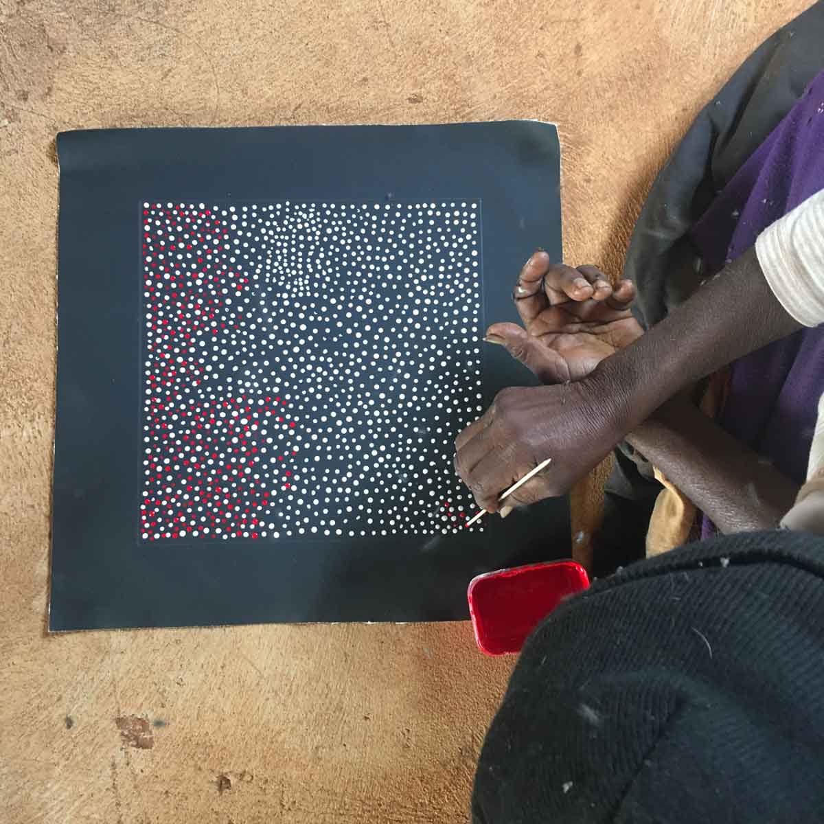 Pencil Yam Seed by Josie Kunoth Petyarre (SOLD)
