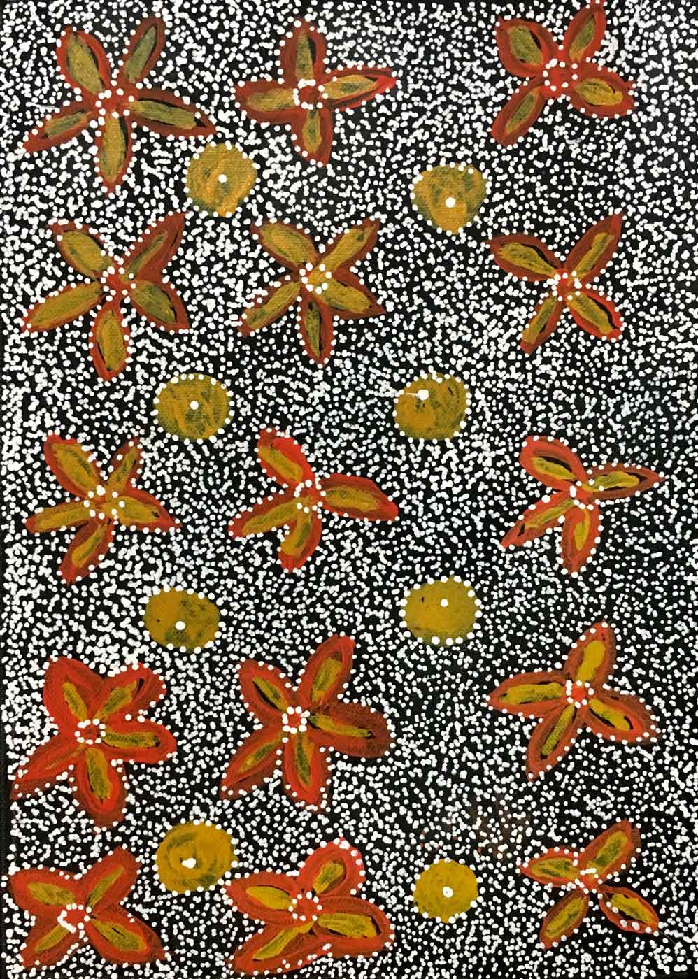 Ilyarnayt Flower by Lucky Morton Kngwarreye (SOLD)