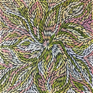 Yam Leaf by Dulcie Pwerle Long. Australian Aboriginal Art.