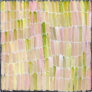 Anaty (Desert Yam) by Jeannie Mills Pwerle. Australian Aboriginal Art.