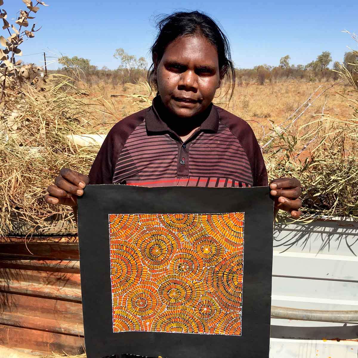 Corkwood Honey by Doreen Kunoth Petyarre. Australian Aboriginal Art.