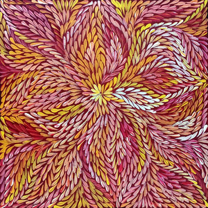 Yam Leaf by Dulcie Pwerle Long. Australian Aboriginal Art.