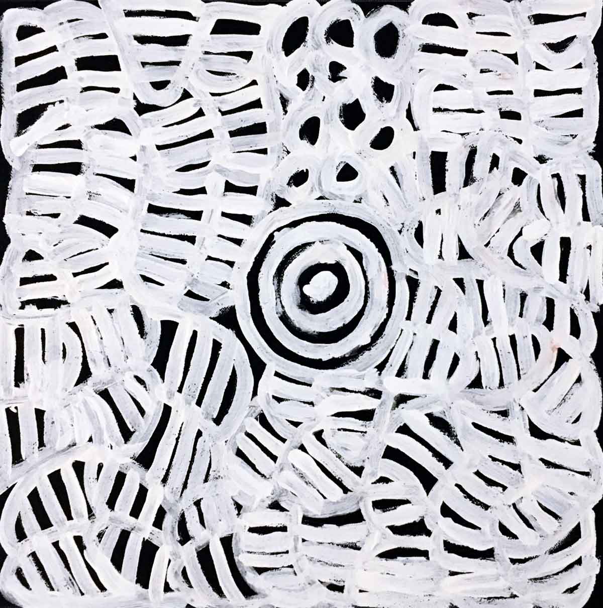 My Mother's Country by Betty Mbitjana. Australian Aboriginal Art.