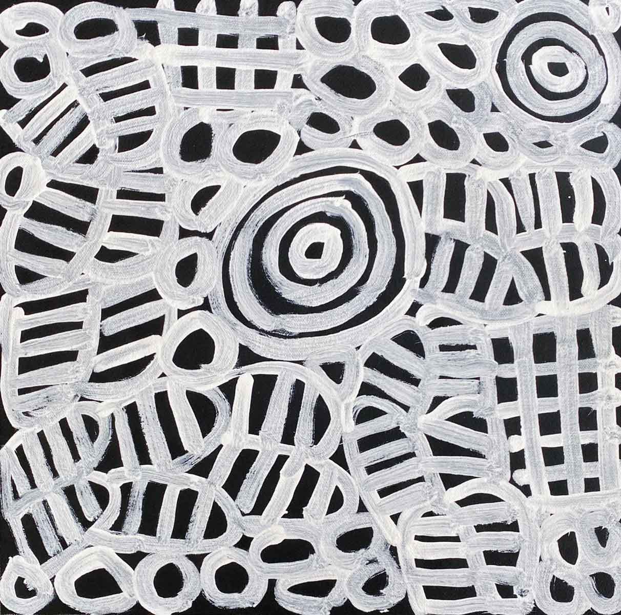 My Mother's Country by Betty Mbitjana. Australian Aboriginal Art.
