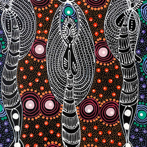 Dreamtime Sisters von Colleen Wallace Nungari | Gestreckt (VERKAUFT)