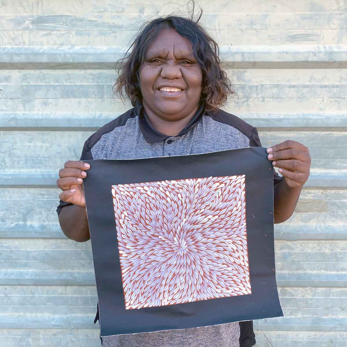 Pencil Yam Flower by Dulcie Pwerle Long | Stretched (SOLD)