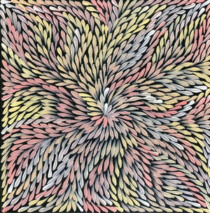 Yam Flower by Dulcie Long Pwerle. Australian Aboriginal Art.