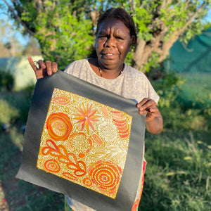 Bush Yam Story by Janet Golder Kngwarreye | Stretched (SOLD)