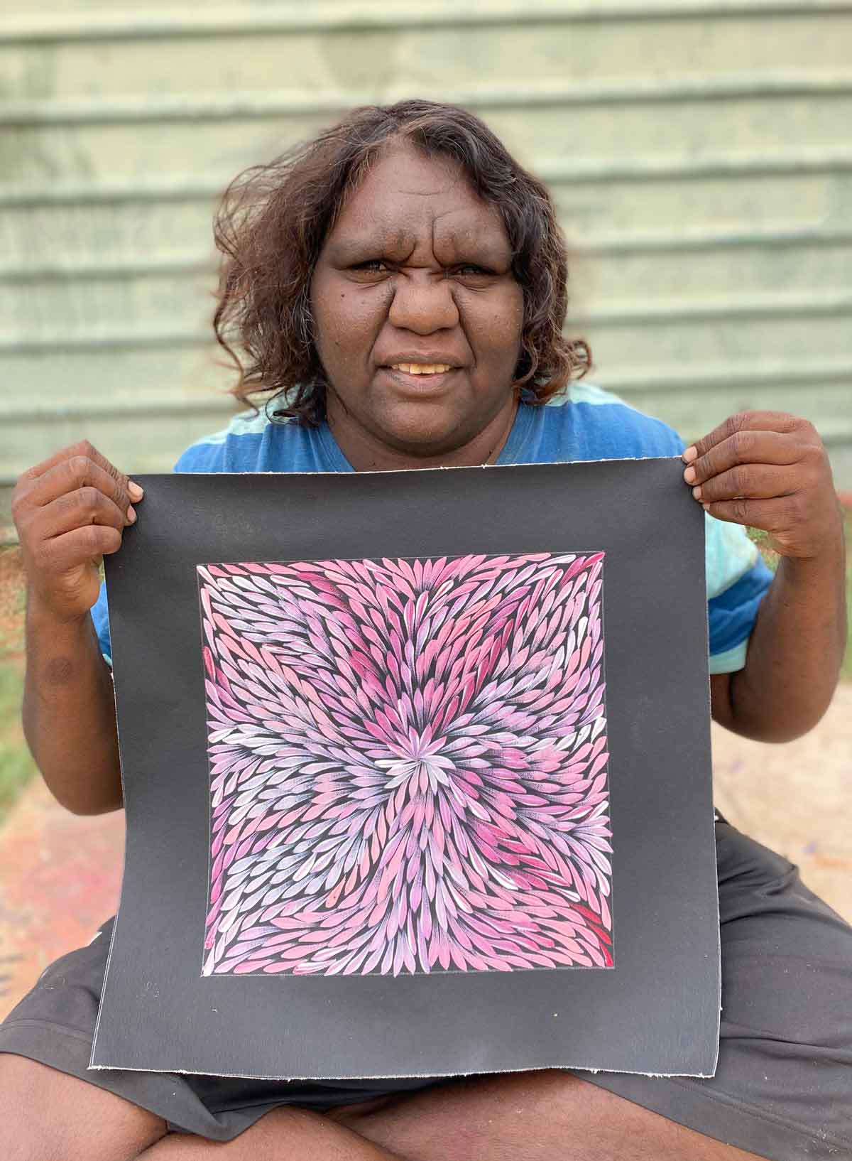 Pencil Yam Flower by Dulcie Pwerle Long | Stretched (SOLD)