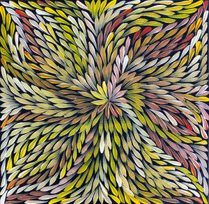 Yam Leaf by Dulcie Long Pwerle. Australian Aboriginal Art.