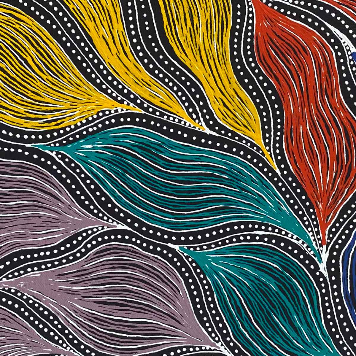 Pencil Yam Story by Delvine Petyarre | Stretched (SOLD)