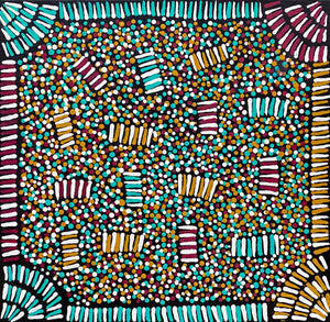 Conkerberry Story by Malanda Kunoth. Australian Aboriginal Art.