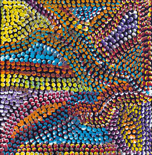 Kame (Pencil Yam Seed) by Judy Purvis Kngwarreye. Australian Aboriginal Art.