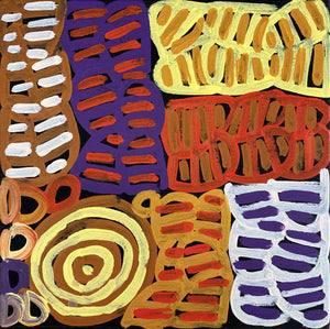 My Mother's Country by Betty Mbitjana | Stretched. Australian Aboriginal Art.