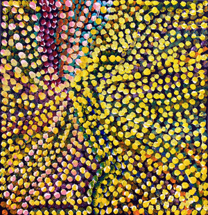 Kame (Pencil Yam Seed) by Judy Purvis Kngwarreye | Stretched (SOLD)
