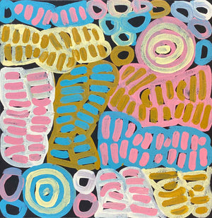 My Mother's Country by Betty Mbitjana. Australian Aboriginal painting.
