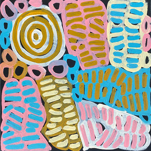 My Mother's Country by Betty Mbitjana. Australian Aboriginal painting.
