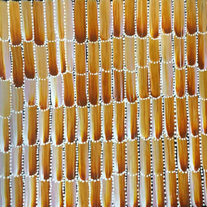 Anaty (Desert Yam) by Jeannie Mills Pwerle (SOLD)-by-Jeannie Mills Pwerle-30cm x 30cm-at-Utopia-Lane-Gallery #AboriginalArt #Jeannie Mills Pwerle