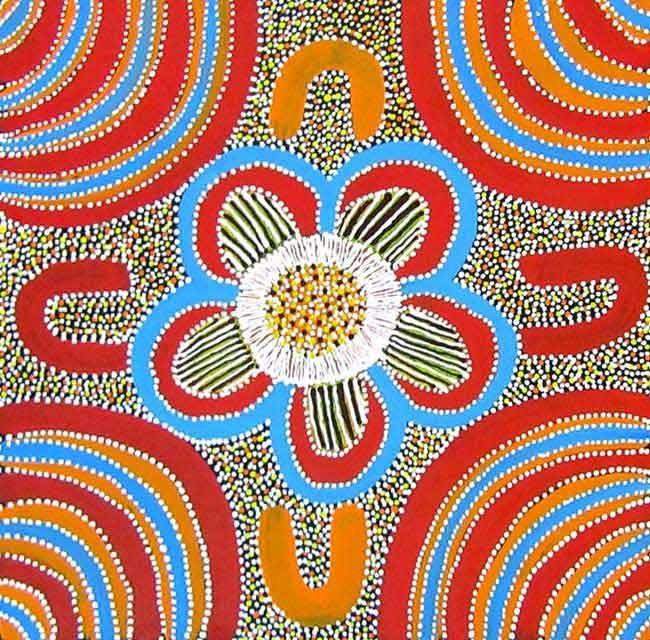 Women Collecting Kurrajong Seeds by Katie Kemarre (SOLD)