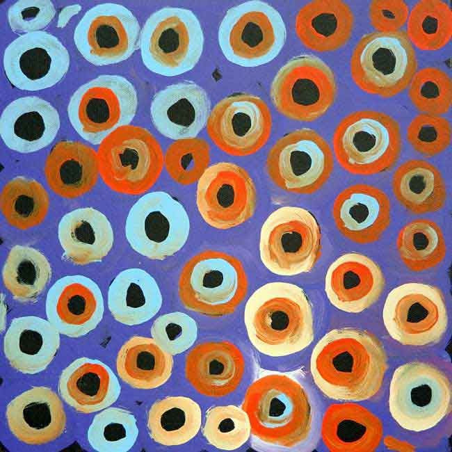 Soakage by Lena Pwerle (SOLD), 30cm x 30cm. Aboriginal Painting. #AboriginalArt #UtopiaLane
