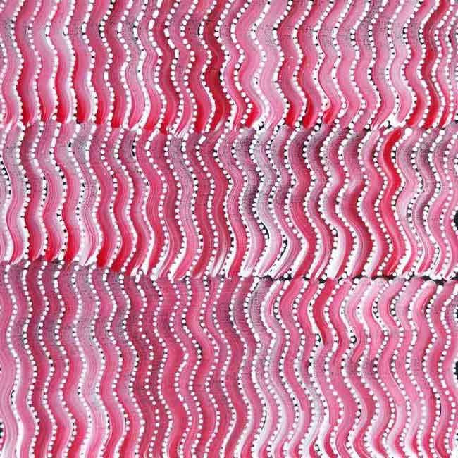 Ngkwerlp (Wild Tobacco) by Violet Payne Mpetyane, 30cm x 30cm. Aboriginal Painting. #AboriginalArt #UtopiaLane