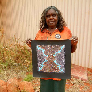 Ntyemeny (Berries) by Shirley Dixon by Shirley Dixon, 30cm x 30cm. Australian Aboriginal Art.