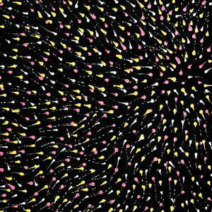 Pencil Yam Flower by Elizabeth Loy by Elizabeth Loy Kngwarreye, 30cm x 30cm. Australian Aboriginal Art.
