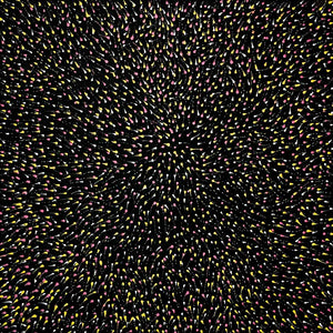 Pencil Yam Flower by Elizabeth Loy by Elizabeth Loy Kngwarreye, 30cm x 30cm. Australian Aboriginal Art.
