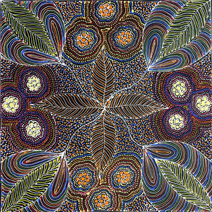 Sugarbag by Susan Hunter by Susan Hunter, 30cm x 30cm. Australian Aboriginal Art.