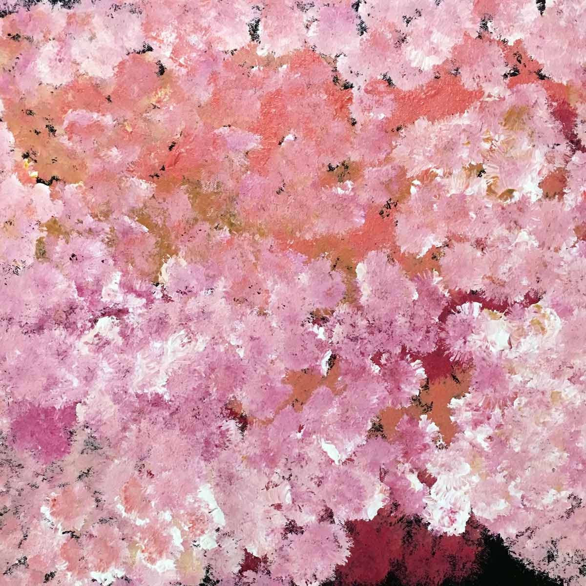 Anwekety (Conkerberry) by Polly Ngale (SOLD)-by-Polly Ngale-30cm x 30cm-at-Utopia-Lane-Gallery #AboriginalArt #Polly Ngale
