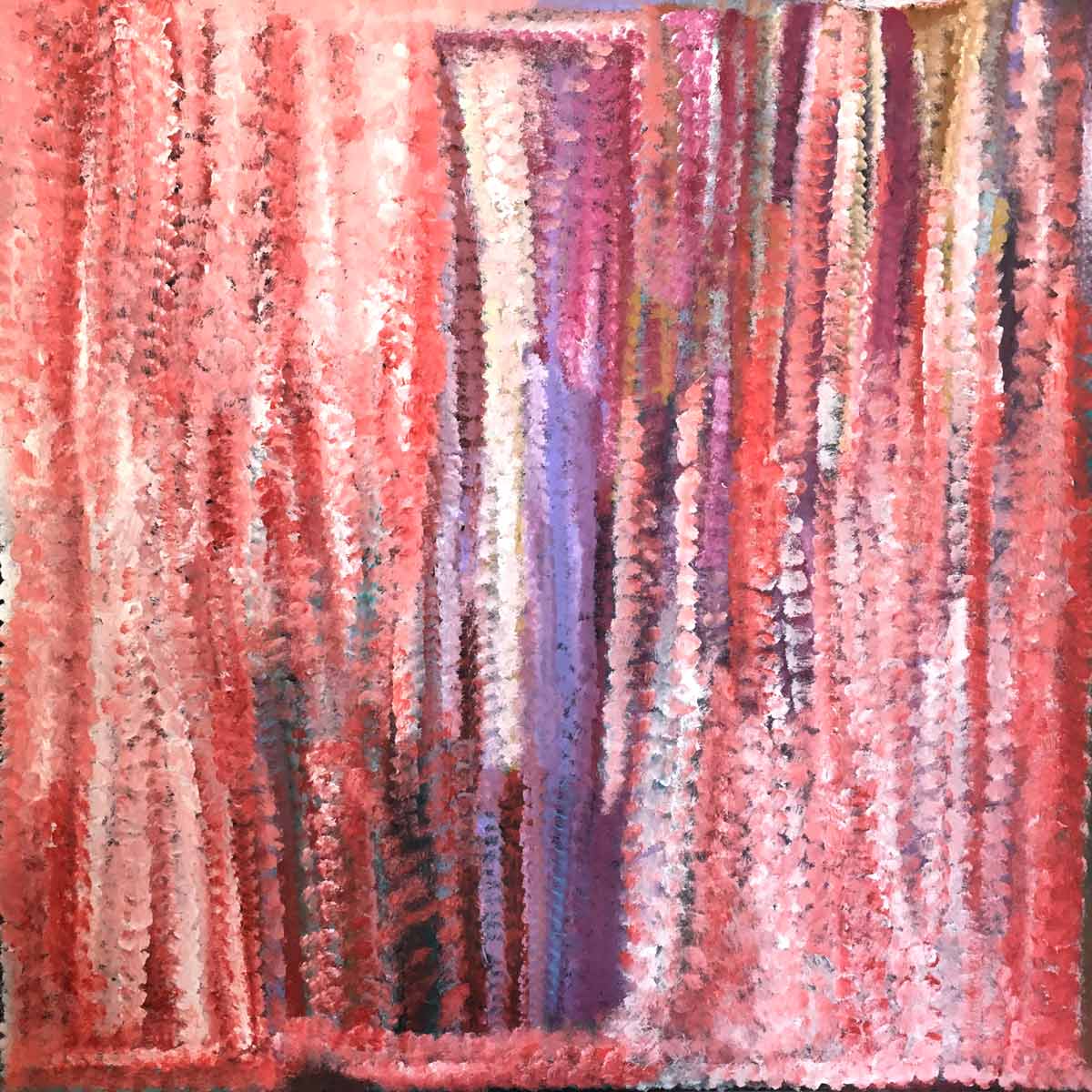 Anwekety (Conkerberry) by Motorbike Paddy by Motorbike Paddy Ngale, 90cm x 90cm. Australian Aboriginal Art.