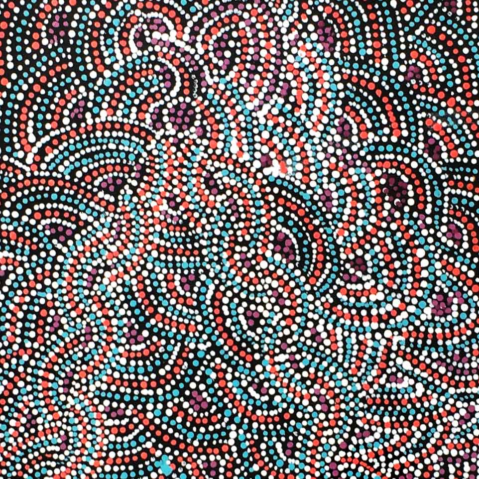 Arwengerrp (Bush Turkey) by Rosie Pwerle by Rosie Pwerle, 120cm x 45cm. Australian Aboriginal Art.