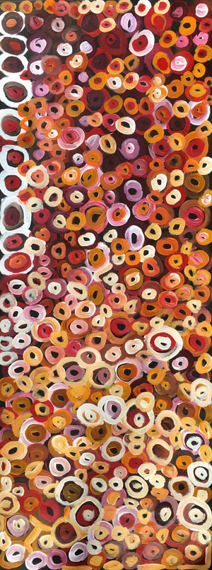 Soakage by Lena Pwerle. Australian Aboriginal painting.