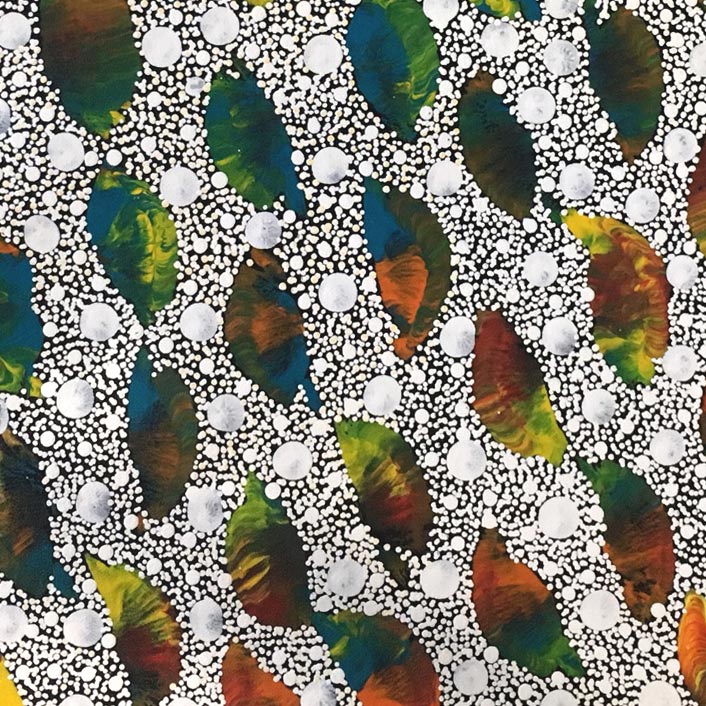 Alpar Seed Story by Karen Bird Ngale by Karen Bird Ngale, 41cm x 30cm. Australian Aboriginal Art.