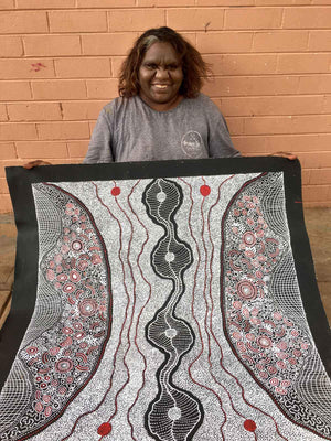 My Country by Dulcie Pwerle Long. Australian Aboriginal Art.