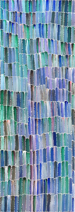 Desert Yam by Jeannie Mills Pwerle. Blue and Turquoise.