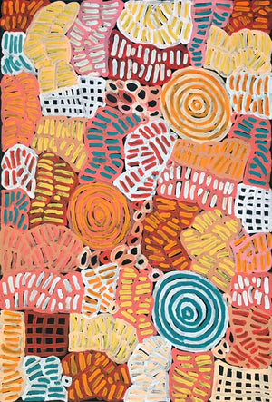 My Mother's Country by Betty Mbitjana. Australian Aboriginal Art