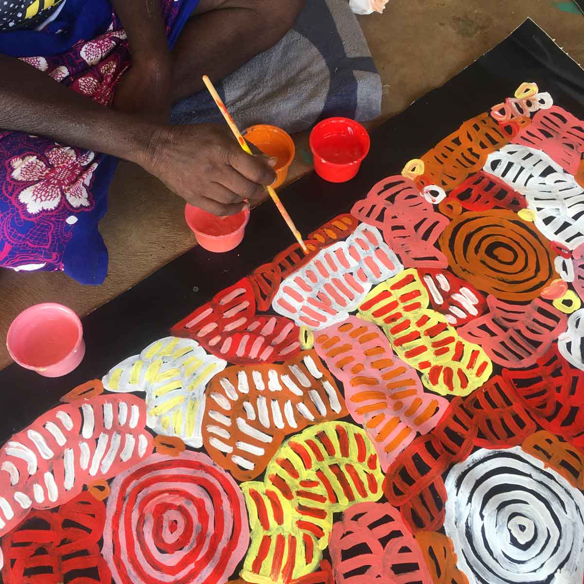 My Mother's Country by Betty Mbitjana (SOLD)