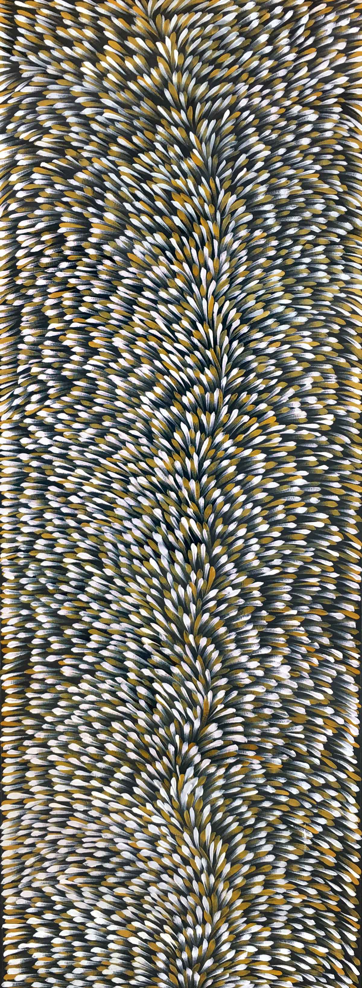 Leaves painting by Gloria Petyarre. Australian Aboriginal Art.