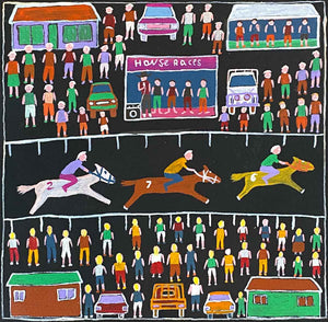 Horse Races by Dinny Kunoth Kemarre (SOLD)