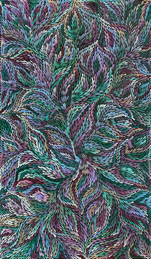 Yam Leaf by Dulcie Long Pwerle. Australian Aboriginal Art.